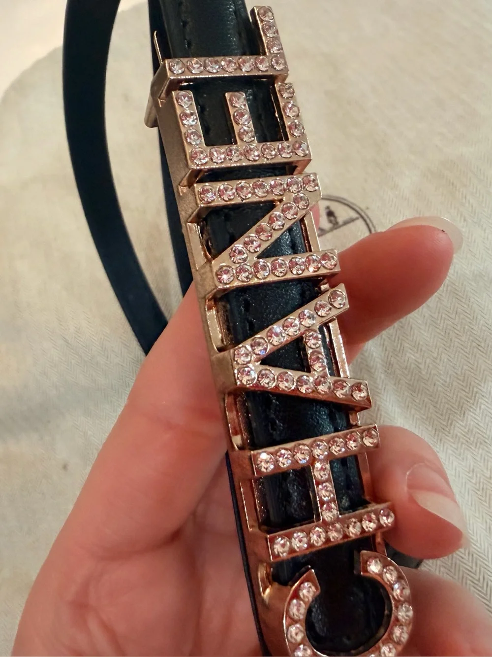 CC Bling belt lether